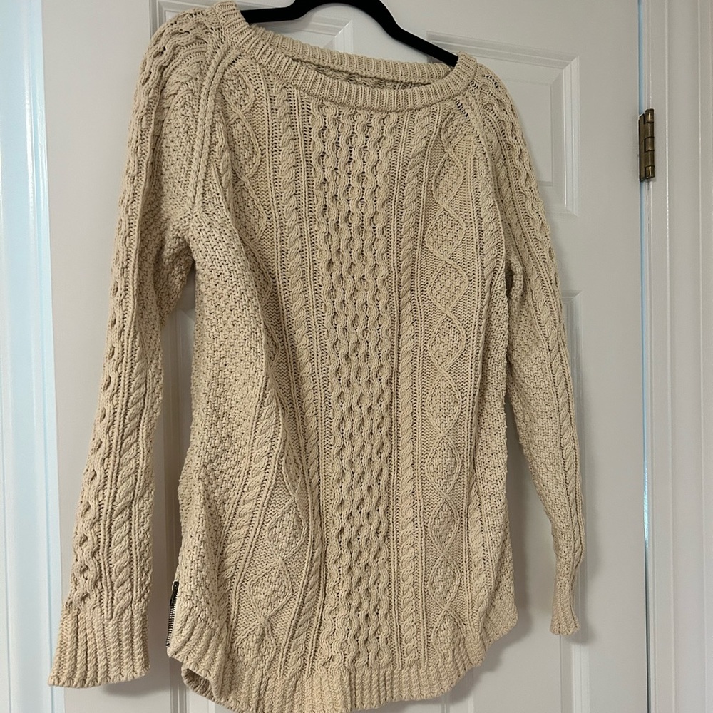 Like new! LL Bean Women's Signature Cotton Fisherman Tunic Sweater Size Small